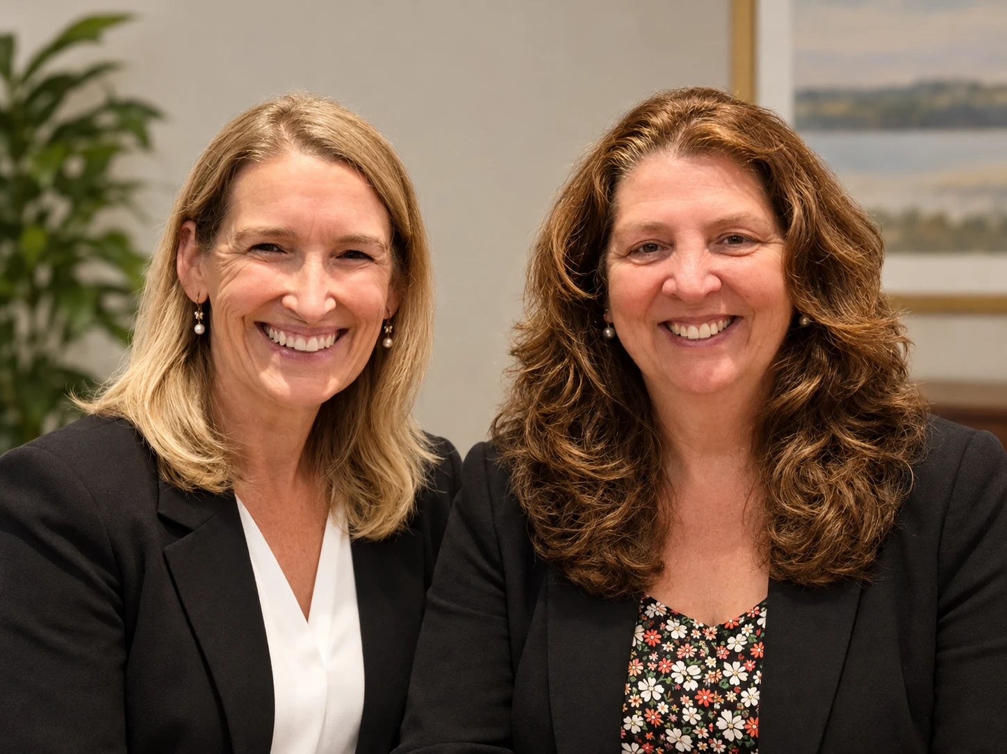 Sara Cromie and Wendy Eatough, the two partners behind Partners In Property, photographed together.